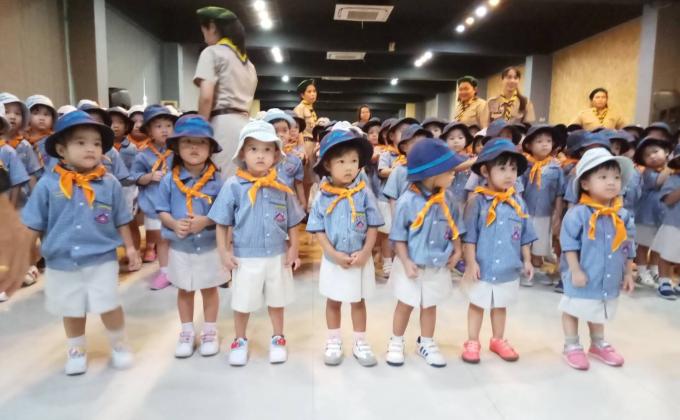 ฝึกซ้อมเด็กต้อนรับลูกเสือต่างประเทศMoP