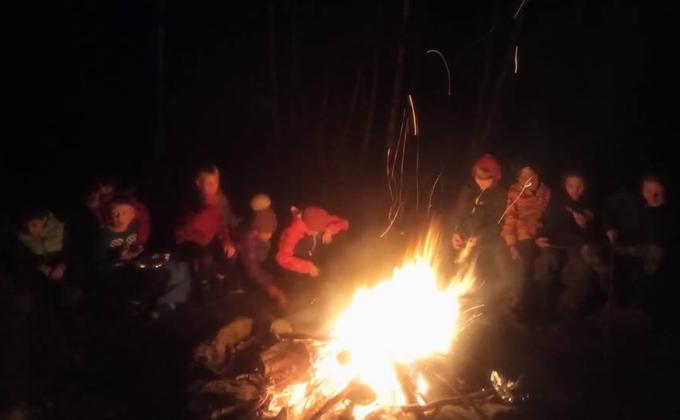 Around the campfire with the 1st Lennoxville Scouts