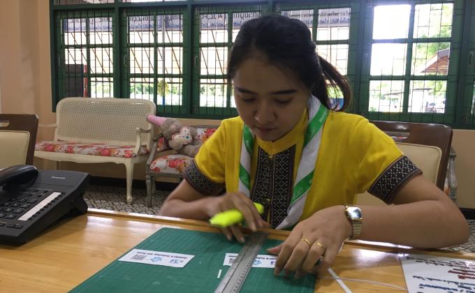 จิตอาสา ทำนามบัตรตัวแทนลูกเสือโลก