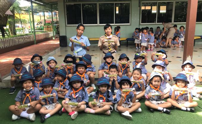 กิจกรรมปลูกถั่วงอกในขวดตามหลักเศรษฐกิจพอเพียง