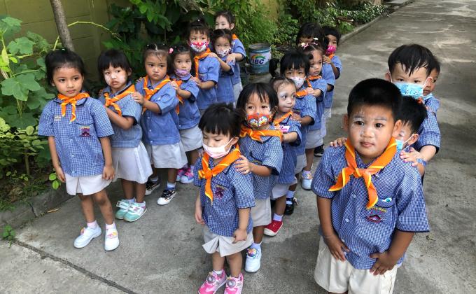 จัดระเบียบแถวลูกเสือ