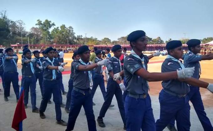 70th Republic Day Celebration, 26th January  2019,  Bharat Scouts And Guides District Association Udupi, Karnataka state, India. 