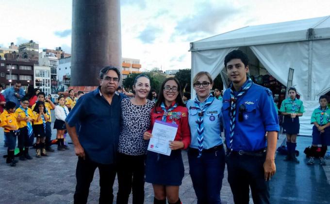 Entrega de insignia terminal, scouts de México 