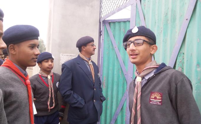 Pulse Polio Rally and Service - Kendriya Vidyalaya Fazilka Scouts & me in action.