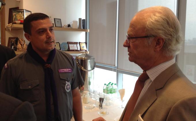 El Rey y los Proyectos de Mensajeros de la Paz de la Region / The King and the Interamerican MoP projects #ScoutIAR 