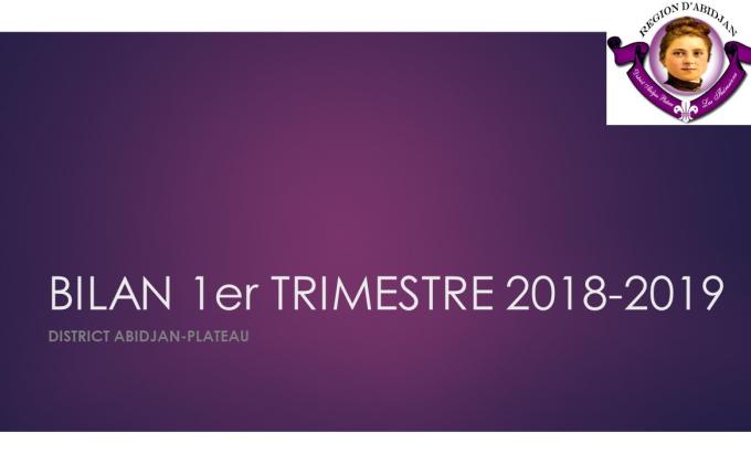 BILAN TRIMESTRIEL