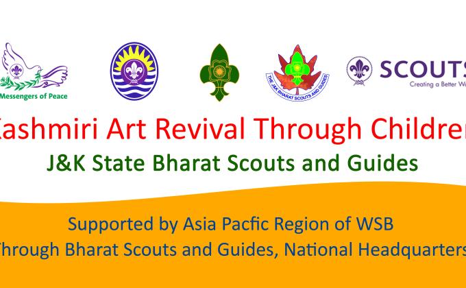 Project"Kashmiri Art Revival through Children" at Kashmir, Jammu & Kashmir, India.