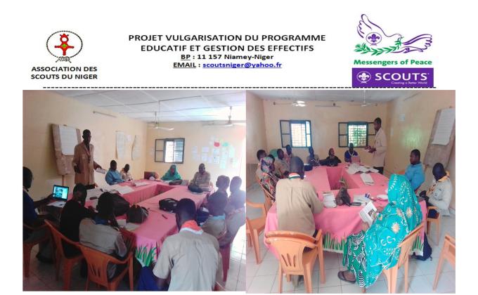 ATELIER DE FORMATION DES RESPONSABLES SCOUTS DE LA REGION DE NIAMEY DANS LE CADRE DU PROJET VULGARISATION DU PROGRAMME EDUCATIF ET GESTION DES EFFECTIFS
