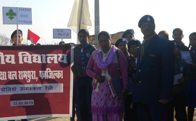 Pulse Polio Rally by Scouts & Guides of Kendriya Vidyalaya Fazilka 