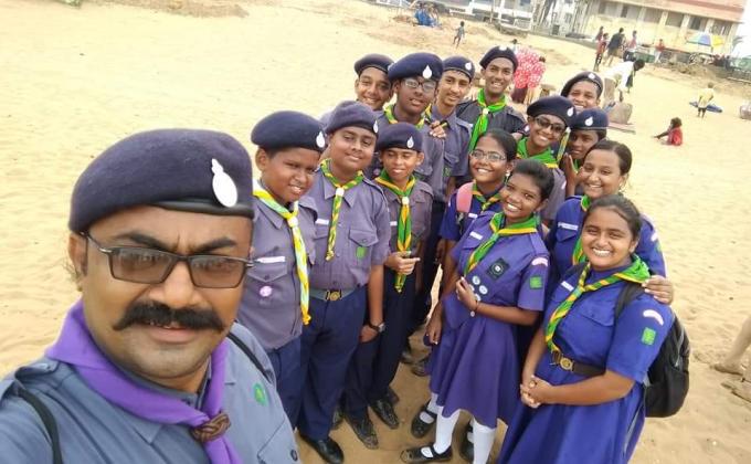 Enjoying movement of  scouts.
