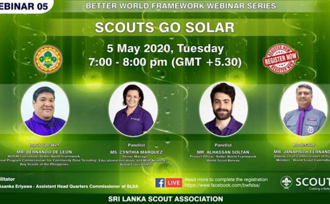 Scouts Go Solar 
Webinar No 05 - Better World Framework Webinar Series