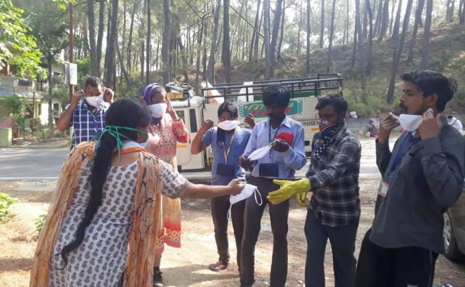  Distributed face masks, soaps and sanitisers 