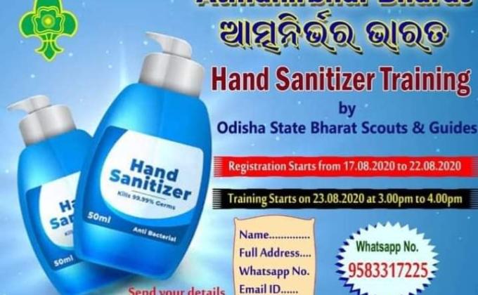 Hand Sanitizer Training Organized by Odisha State