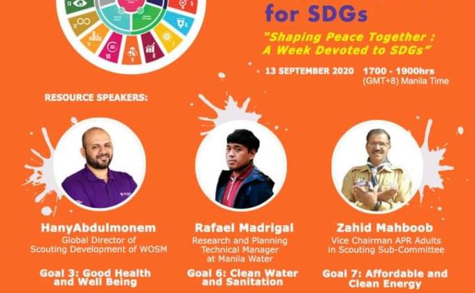 Scouting in the Asia-Pacific Region - 2nd Day Webinar Series "Shaping Peace Together : A Week Devoted to SDGs"
