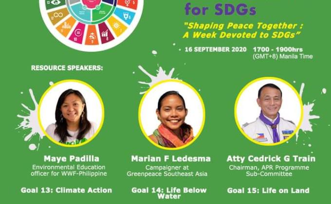 Scouting in the Asia-Pacific Region - 3rd Day Webinar Series "Shaping Peace Together : A Week Devoted to SDGs"