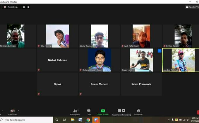 করনা কালিন সময়ে প্রথম অনলাইন ক্রু-মিটিং 