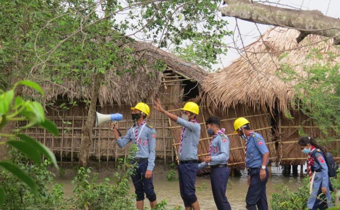 Bangladesh Scouts' Response towards Cycle Yaas Affected Regions