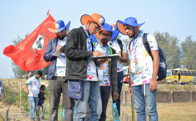কমিউনিটি বেইজড স্কাউট ক্যাম্পে রোমাঞ্চকর হাইকিং সম্পন্ন..!