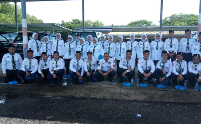 Mighty seascout troop 1005 during Sultan of Brunei Birthday celebration