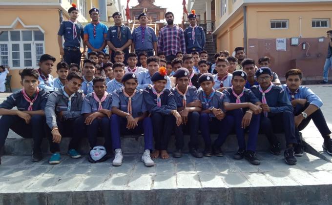  the bharat scout and guides attending a camp at Tara Devi Hills Shimla (HIMACHAL PARDSH)