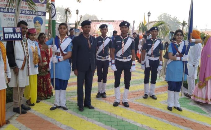 Scouts welcome District commissioner Sirsa