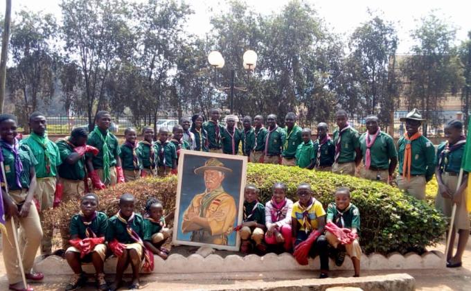 Funder's day with scout groupe fourmis laboureuse in Bafoussam