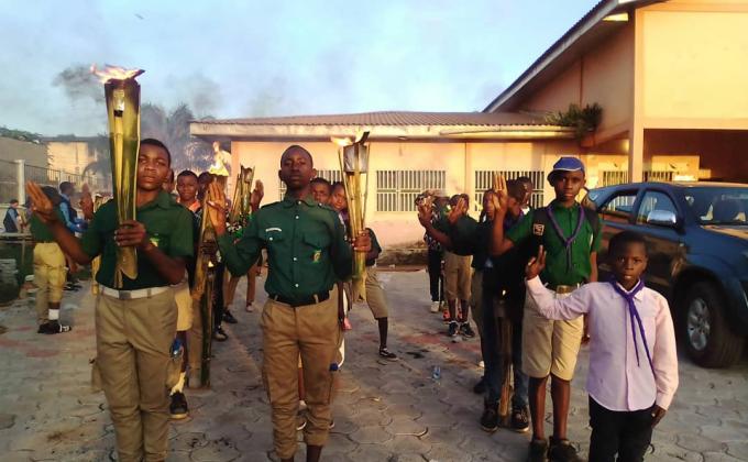 LES SCOUTS DU MFOUNDI OUEST CÉLÈBRENT L'UNITÉ NATIONALE DU CAMEROUN