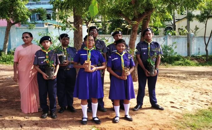 plantation by the scouts and guides of my unit (school) 