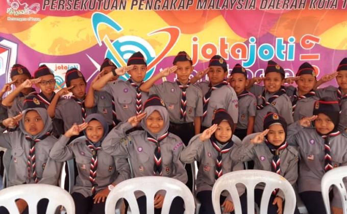 SK TUNJUK LAUT DI EVENT JOTA JOTI DAERAH KOTA TINGGI BERTEMPAT DI SMK TAMAN KOTA JAYA