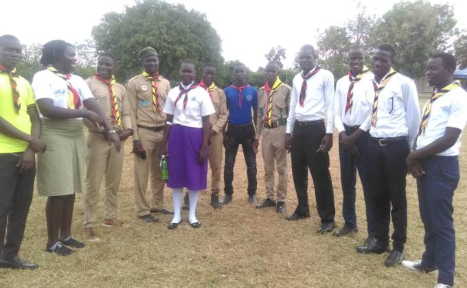 Soroti scouts practice duty to God when Archibishop Ntangali came to say Bye to Teso christians