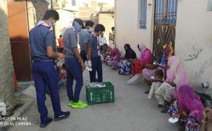 food distribution fir the needy people.