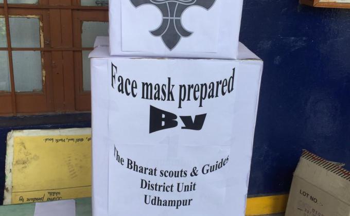 Mask Distribution By Bharat Scouts and Guides