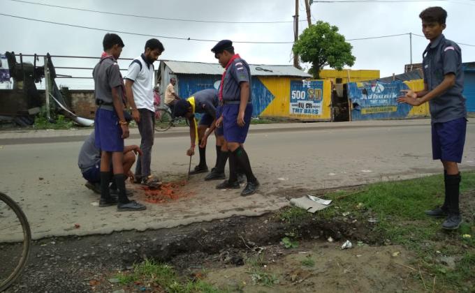 Road hole filling For safety reasons ⚜️