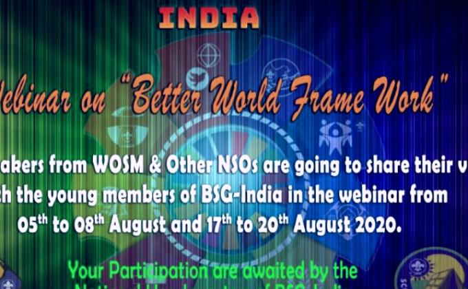 Virtual Better World Framework world Scout program 05-08 & 17-20 August 2020 scout.org by BSG NHQ INDIA.