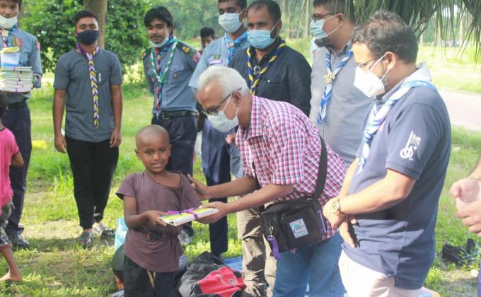 Book distribution of Street children