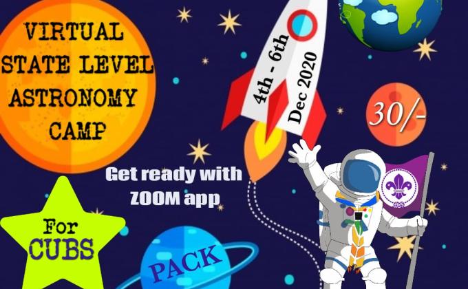 Virtual state level astronomy camp for cubs I am join. 
