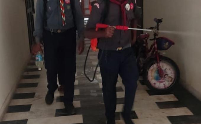 Sanitization done at M.B. Hospital Udaipur