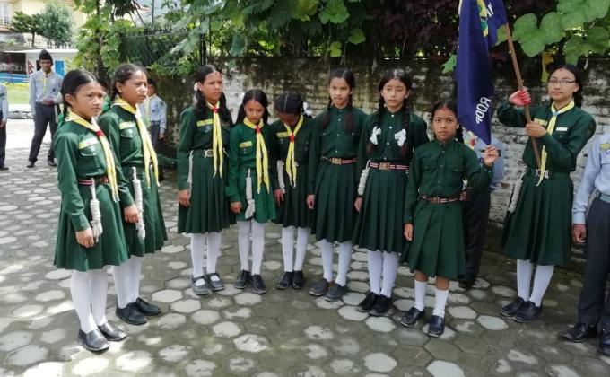 Three star scout troop membership ceremony