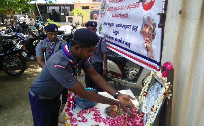 Saluting the great leader