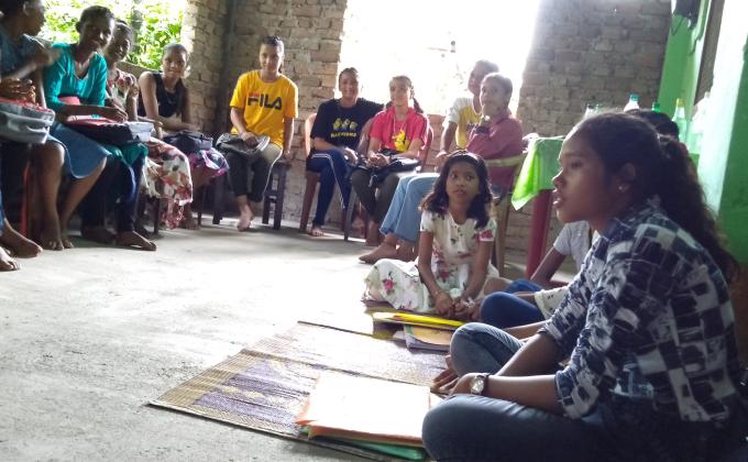 Meet with local students of Birpara Godam line.