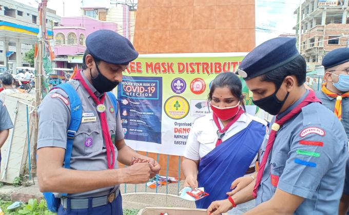 MASK DISTRIBUTION AMONG NEEDY PEOPLES