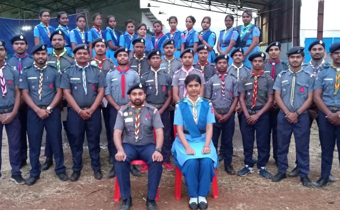 plantation by The Bharat scouts and guides, State youth committee,chhattisgarh, India