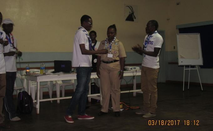 LADY SCOUTER NOTED AS PEACE AMBASSADOR FOR HER OUTSTANDING EFFORTS 