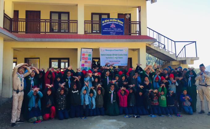 Donation Campaign at Birendra Secondary School (Messengers Of Peace(MOP))