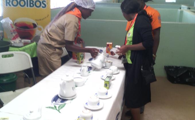# Scouts make tea from Tanganda health products 