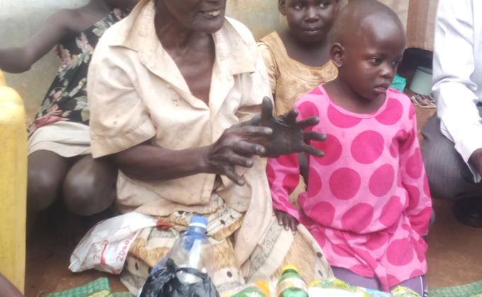 Scouts Visits Volunerable family in Kalamba Zonal Scout Council, Butambala District Scout Council of Uganda Scouts Association.