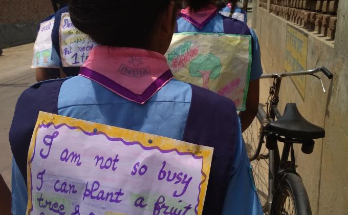 Scouts share the go green message