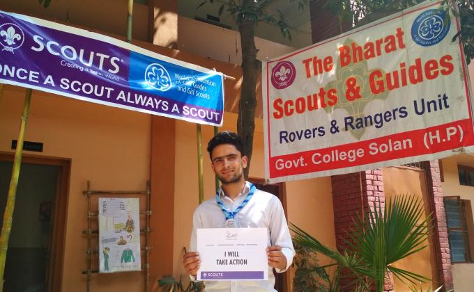 Rover Ranger unit of Government College School celebrated international peace day