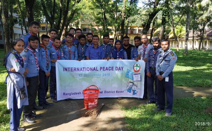 International Peace Day 
working for peace 
Bangladesh Scouts Sylhet Zilla Rover 