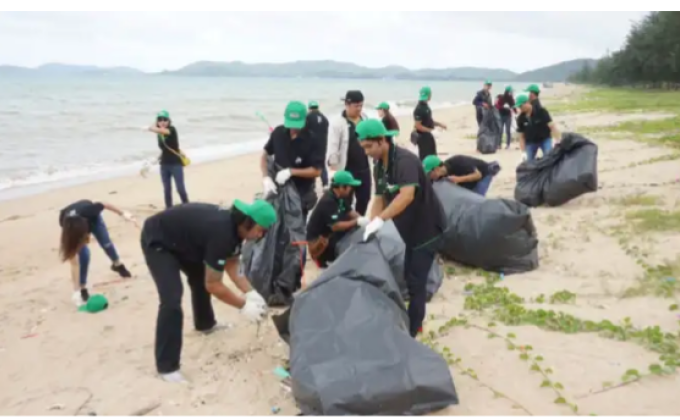 ทำความสะอาดบริเวณชายหาด